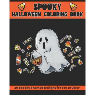 Spooky Halloween Coloring Book: 20 Spooky Themed Designs For You to Color