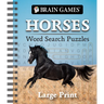 Brain Games - Horses Word Search Puzzles - Large Print