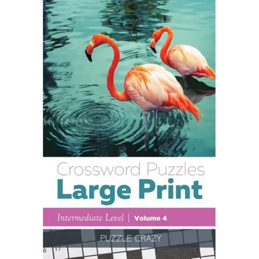 Crossword Puzzles Large Print (Intermediate Level) Vol. 4