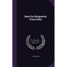 Note On Emigration From India