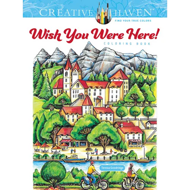 Creative Haven Wish You Were Here! Coloring Book