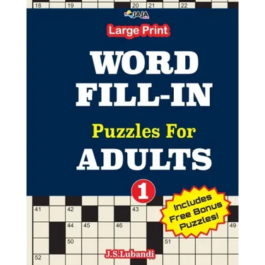 Large Print WORD FILL-IN Puzzles For ADULTS; Vol.1