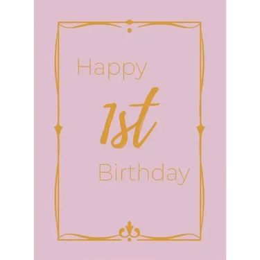 Happy 1st Birthday Guest Book (Hardcover): First birthday Guest book, party and birthday celebrations decor, memory book, 1st birthday, baby shower, h