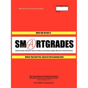SMARTGRADES School Notebooks with Study Skills 2N1: Class Notes & Test Review Notes: "How to Ace a Multiple-Choice Exam" (100 Pages ) Student Tested!