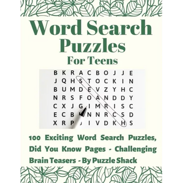 Word Search Puzzles for Teens: 100 Exciting Word Search Puzzles, Did You Know? (Interesting Facts) Pages - Challenging Brain Teasers
