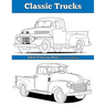 Classic Trucks: Adult Coloring Book