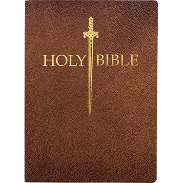 KJV Sword Bible, Large Print, Acorn Bonded Leather, Thumb Index: (Red Letter, Brown, 1611 Version)