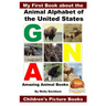 My First Book about the Animal Alphabet of the United States - Amazing Animal Books - Children's Picture Books