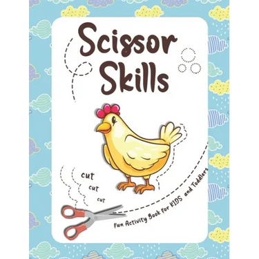 Scissor Skills fun Activity Book for KIDS and Toddlers: this Activity book helps your child practice cutting, in a fun and useful way, fun animals to