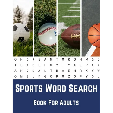 Sports Word Search Book For Adults: Large Print Puzzle Book Gift With Solutions