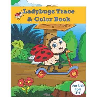Ladybugs Trace and Color Book for Kids Ages 3-6: Cute and Fun Ladybirds Insect tracing and colouring for boys and girls