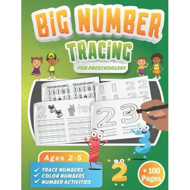 Big Number Tracing Book for Preschoolers: A Learn to Write Workbook to Practice Number Handwriting for Kids Ages 2-5 Trace Big Numbers from 1-20, Coun