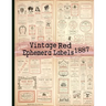 Vintage Red Ephemera Labels 1887: Vintage Labels Ephemera Series