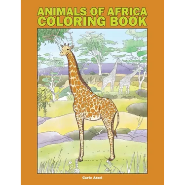 Animals of Africa Coloring Book: 25 Realistic Coloring Pages Featuring 100 African Species