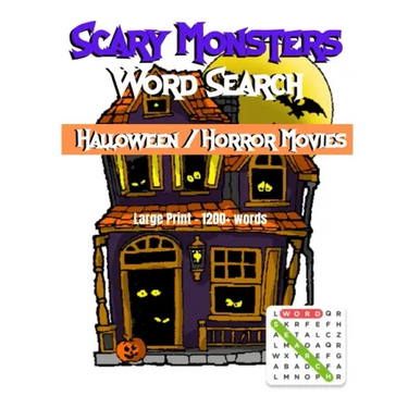 Scary Monsters Halloween/Horror Movie Word Search: The scariest large print word search puzzle book for adult and teens