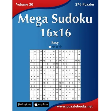 Mega Sudoku 16x16 - Easy - Volume 30 - 276 Puzzles