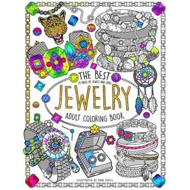 The Best Jewelry Adult Coloring book: 25 Pages of Jewels and Gems