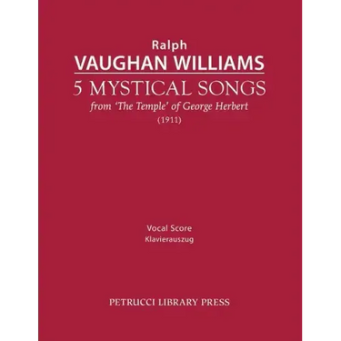 5 Mystical Songs: Vocal score