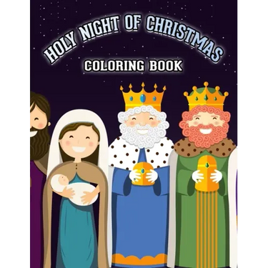 Holy Christmas Night Coloring Book: Religious Christmas Coloring Book for Kids Fun Children's Christmas Gift