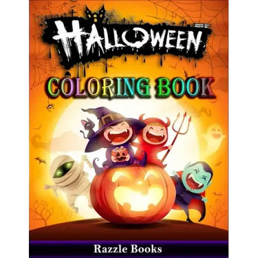 Halloween Coloring Book: 50 Fun and Unique Halloween Characters to Color, For Kids ages 2-4, 4-6 and 8-10