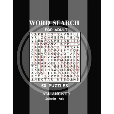 Word Search For Adult 50 Puzzles All Answer: Word Search Large Print 50 Puzzles