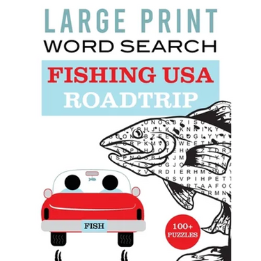 Large Print Word Search: Fishing USA Roadtrip