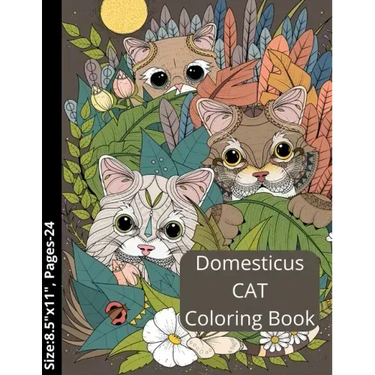Domesticus CAT Coloring Book: Kids and Adult Coloring Creative Kittens/ Grumpy/ Cat Coloring Book.