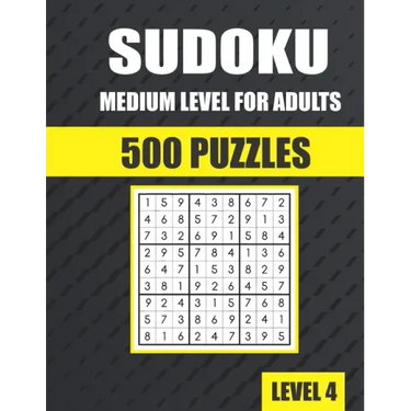 Sudoku Medium Level for Adults 500 Puzzles: sudoku puzzle books for adults
