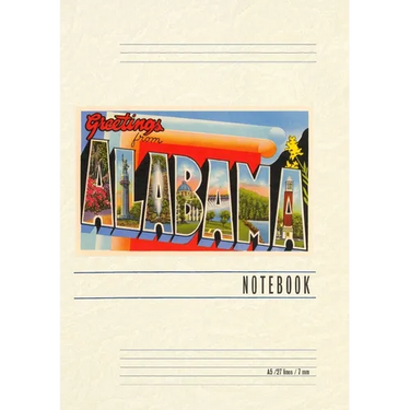 Vintage Lined Notebook Greetings from Alabama