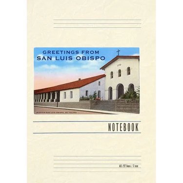 Vintage Lined Notebook Greetings from San Luis Obispo
