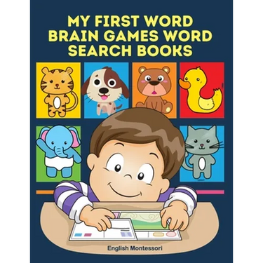 My First Word Brain Games Word Search Books English Montessori: Easy to remember new vocabulary faster. Learn sight words readers set with pictures la