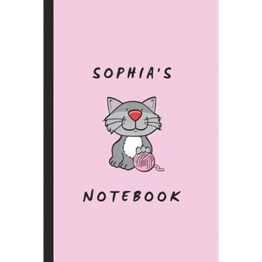 Sophia's Notebook: Personalised Cat Themed Notepad