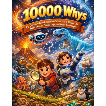 10000 Whys Big Questions Encyclopedia for Curious Kids 6-12 Year Old: Explore Robots, Trains, Ships, and Smart Technology