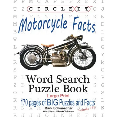 Circle It, Motorcycle Facts, Word Search, Puzzle Book