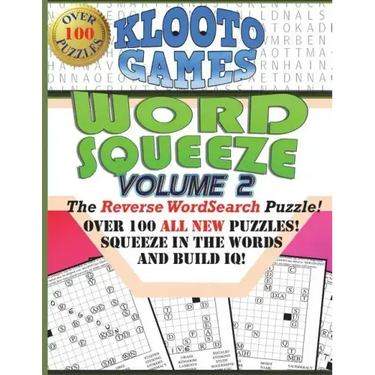 KLOOTO Games WORD SQUEEZE: Vol. 2: The Reverse WordSearch Puzzle