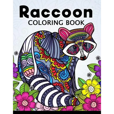 Raccoon Coloring Book: Cute Animal Stress-relief Coloring Book For Adults and Grown-ups