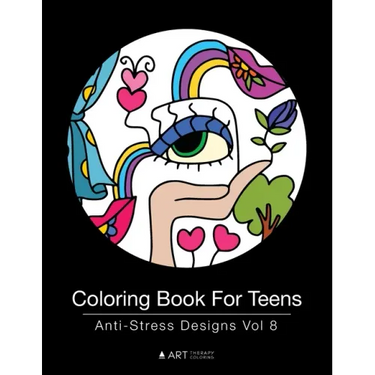 Coloring Book For Teens: Anti-Stress Designs Vol 8