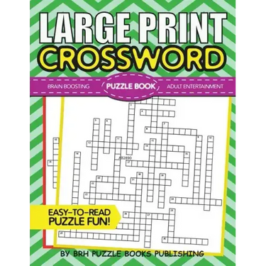 Large Print Crossword Puzzle Book: Crossword Puzzle Books For Adults Large Print - Brain Boosting Entertainment - Increase Your IQ With These Stay-Sha