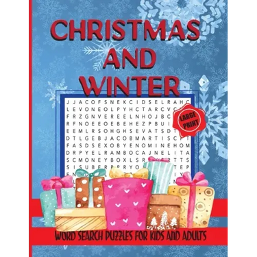 Christmas and Winter Word Search Puzzles for Kids and Adults: 60 Jumbo Word Search Puzzles, Activity Game for Kids and Adults