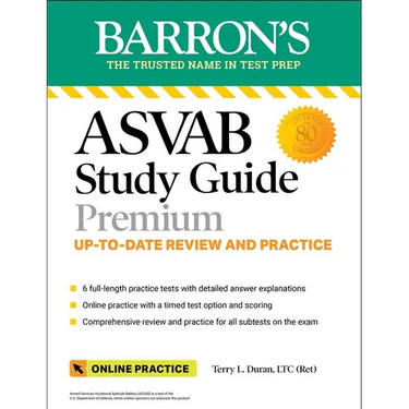 ASVAB Study Guide Premium: 6 Practice Tests + Comprehensive Review + Online Practice