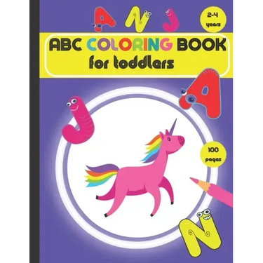 ABC coloring book for toddlers 2-4 years: Fun Coloring Books for Toddlers & Kids Ages 2, 3 & 4.