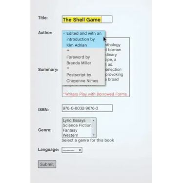 The Shell Game: Writers Play with Borrowed Forms