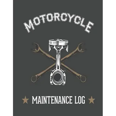 Piston and Wrench Motorcycle Maintenance Log