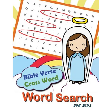 Bible Verse Cross word Word Search for Kids: Word Search & Cross Word Game for Bible Study for Kids Ages 6-8