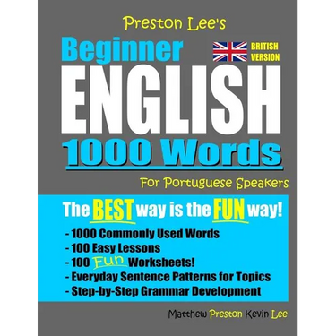 Preston Lee's Beginner English 1000 Words For Portuguese Speakers (British Version)
