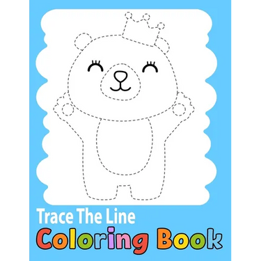 Trace The Line Coloring Book: trace and color books for kids-A Fun Cutting Practice Activity Book for Toddlers and Kids- Vol 1