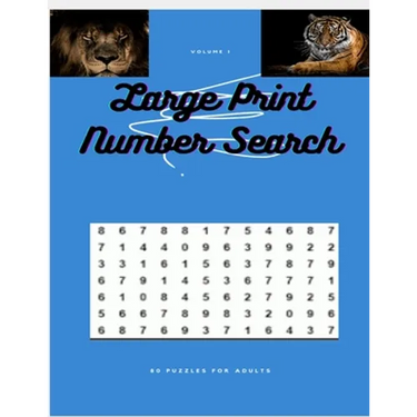 Large Print Number Search: Number Search Keep Brain Healthy Activity