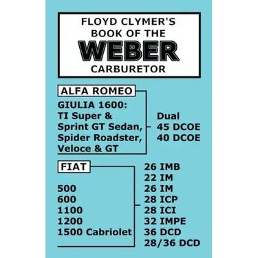 Floyd Clymer's Book of the Weber Carburetor
