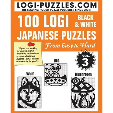 100 LOGI Black & White Japanese Puzzles: Easy to Hard
