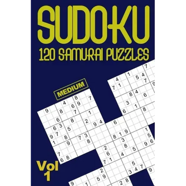 Sudoku 120 SAMURAI medium puzzles: A challenging Sudoku variation brain training in a handy pocket sized paperback book